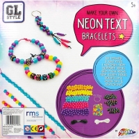 Kit pentru realizare bratari, 7 tipuri de margele, neon multicolor, GL Style R03-0538